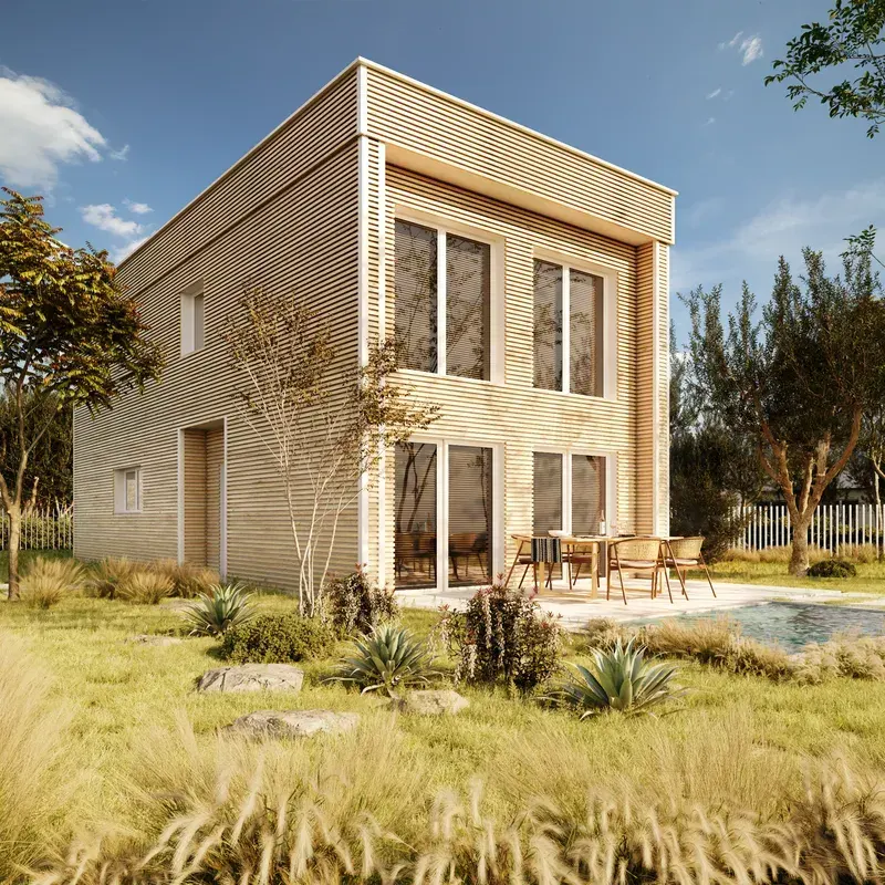 Moscú de AM Prefabricadas - 158 m2 - casa industrializada