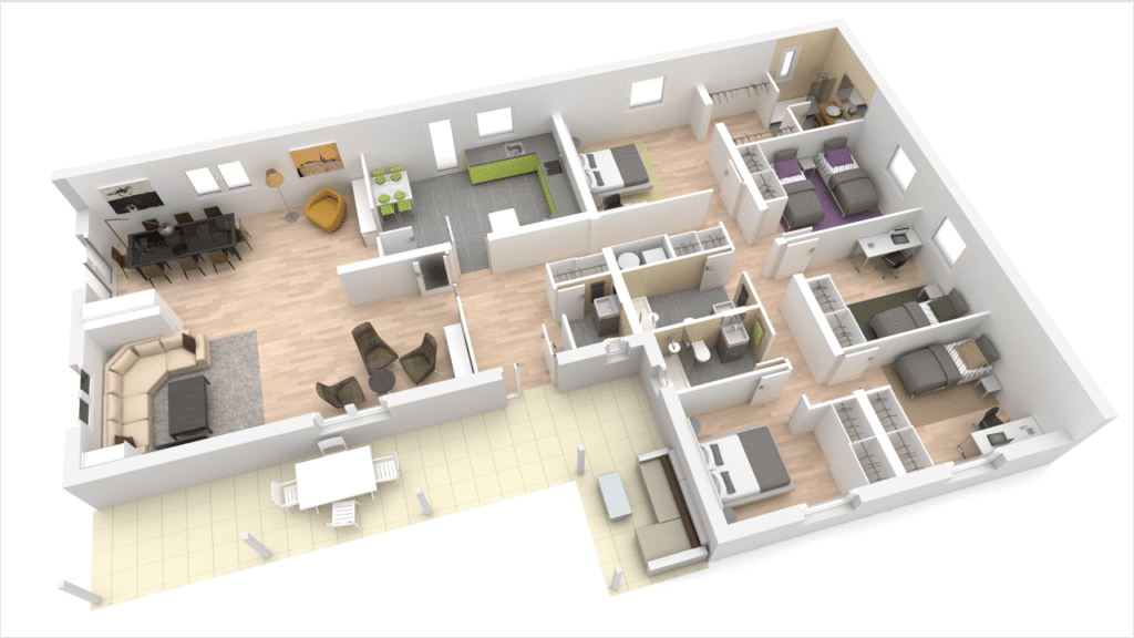 Sorbe de American Building System - 186 m2 - casa industrializada
